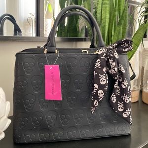 Betsey Johnson Black satchel handbag